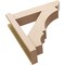 Ekena Millwork 6-in W x 24-in D x 24-in H Balboa Slat Rough Cedar Woodgrain TimberThane Outlooker, Primed Tan OUTUR060X24X24BOA24RCPR - alternate 2